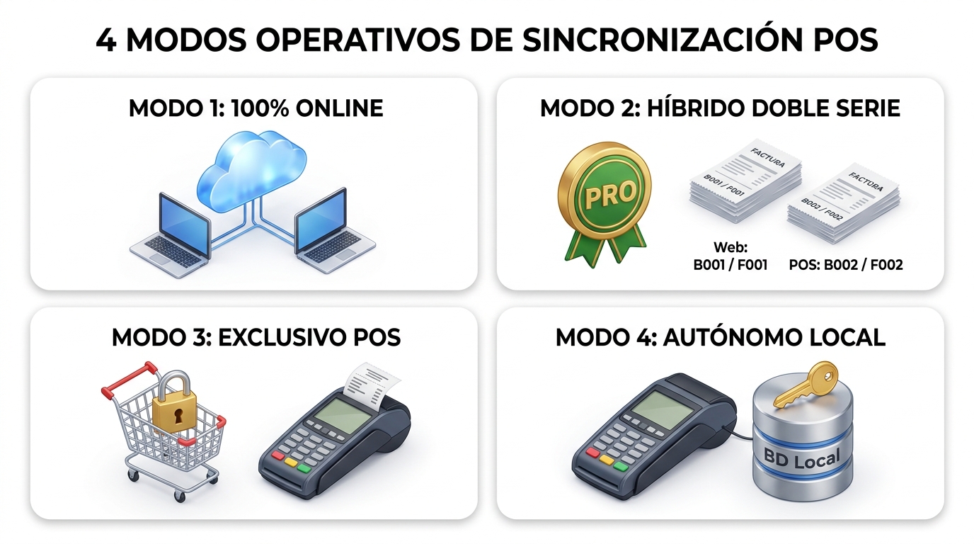 4 Modos Operativos de Sincronización POS en 3D